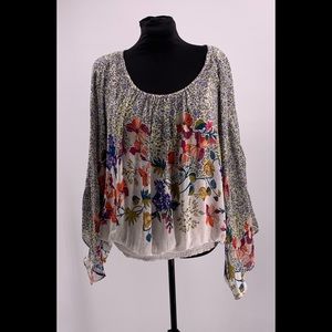 Anthropologie Floral Parisa Blouse XL